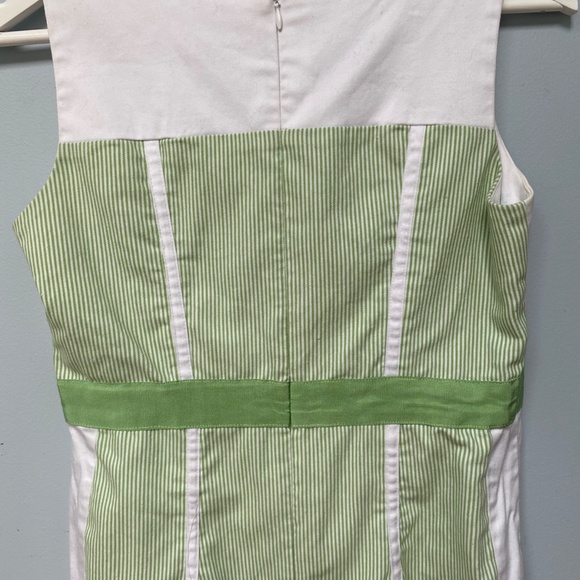 Sporty Green and White Stripe Dress - Picture 7 of 8